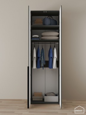 Шкаф с антресолью Linnea MHR-2A-1 2450х800х510 (Графит-М 11.1.25) в Ханты-Мансийске - hanty-mansiysk.mebel24.online | фото 4
