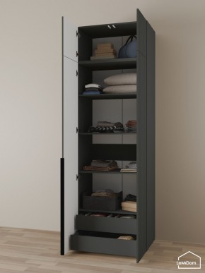 Шкаф с антресолью Linnea MHR-2A-3 2450х800х510 (Графит-М 11.1.25) в Ханты-Мансийске - hanty-mansiysk.mebel24.online | фото 6