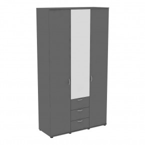 Шкаф с зеркалом Ольга H57_M (Графит) в Ханты-Мансийске - hanty-mansiysk.mebel24.online | фото