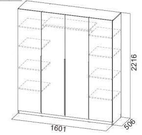 Шкаф ШК-5 (1600) Графит серый в Ханты-Мансийске - hanty-mansiysk.mebel24.online | фото