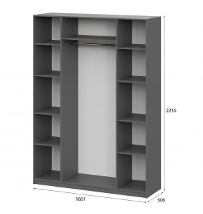 Шкаф ШК-5 (1600) Графит серый в Ханты-Мансийске - hanty-mansiysk.mebel24.online | фото 5
