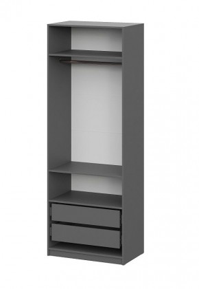 Шкаф ШК-5 + 2 полки + ящики (800) Графит в Ханты-Мансийске - hanty-mansiysk.mebel24.online | фото 4