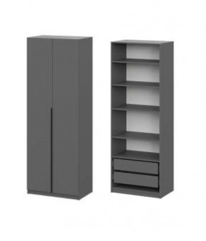 Шкаф ШК-5 + 4 полки + ящики (800) Графит в Ханты-Мансийске - hanty-mansiysk.mebel24.online | фото