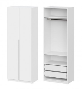 Шкаф ШК-5 + 2 полки + ящики (800) Белый текстурный в Ханты-Мансийске - hanty-mansiysk.mebel24.online | фото