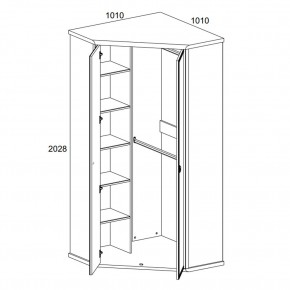 Шкаф угловой 2D, MAGELLAN, цвет Сосна винтаж в Ханты-Мансийске - hanty-mansiysk.mebel24.online | фото 2