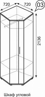 Шкаф угловой Ното в Ханты-Мансийске - hanty-mansiysk.mebel24.online | фото 3