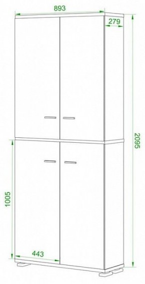 Шкаф-витрина Домино ПУ-30-3-ФС в Ханты-Мансийске - hanty-mansiysk.mebel24.online | фото 2
