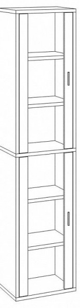 Шкаф-витрина Домино СУ(ш1в2)+2ФС в Ханты-Мансийске - hanty-mansiysk.mebel24.online | фото 3