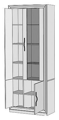 Шкаф-витрина Нобиле ШВтВ-ФСД-ФГК в Ханты-Мансийске - hanty-mansiysk.mebel24.online | фото 2