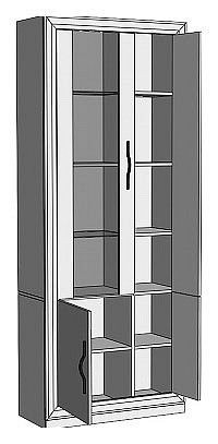Шкаф-витрина Нобиле ШВтВ-ФСД-ФГК в Ханты-Мансийске - hanty-mansiysk.mebel24.online | фото 2
