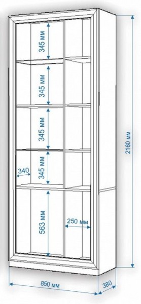 Шкаф-витрина Нобиле ШВтВ-ФСД-ФГК в Ханты-Мансийске - hanty-mansiysk.mebel24.online | фото 3