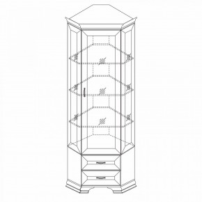 Шкаф-витрина угловой Сиена в Ханты-Мансийске - hanty-mansiysk.mebel24.online | фото 2