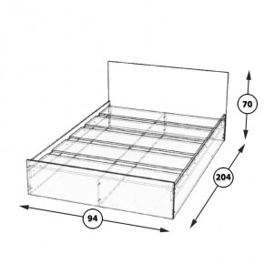Стандарт Кровать 0900, цвет дуб сонома, ШхГхВ 93,5х203,5х70 см., сп.м. 900х2000 мм., без матраса, основание есть в Ханты-Мансийске - hanty-mansiysk.mebel24.online | фото 4
