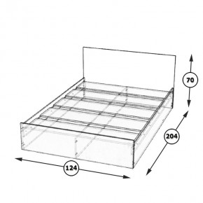 Стандарт Кровать 1200, цвет дуб сонома, ШхГхВ 123,5х203,5х70 см., сп.м. 1200х2000 мм., без матраса, основание есть в Ханты-Мансийске - hanty-mansiysk.mebel24.online | фото