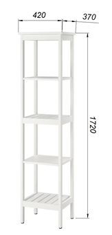 Стеллаж 420 Кантри, массив сосны, цвет белый в Ханты-Мансийске - hanty-mansiysk.mebel24.online | фото 3