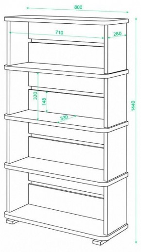 Стеллаж Домино СБ-25/4 в Ханты-Мансийске - hanty-mansiysk.mebel24.online | фото 2