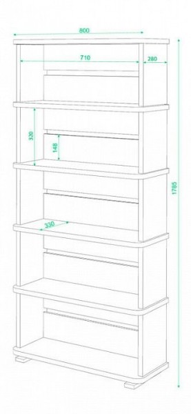 Стеллаж Домино СБ-25/5 в Ханты-Мансийске - hanty-mansiysk.mebel24.online | фото 2