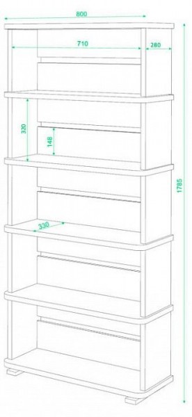 Стеллаж Домино СБ-25/5 в Ханты-Мансийске - hanty-mansiysk.mebel24.online | фото 2