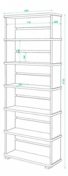 Стеллаж Домино СБ-25/6 в Ханты-Мансийске - hanty-mansiysk.mebel24.online | фото 2