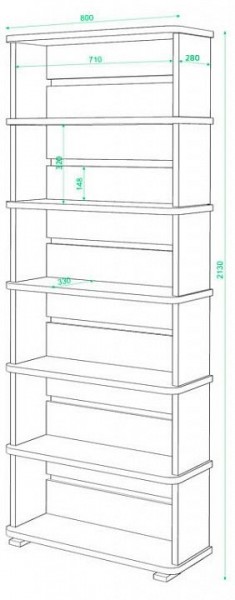 Стеллаж Домино СБ-25/6 в Ханты-Мансийске - hanty-mansiysk.mebel24.online | фото 2