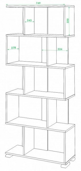 Стеллаж Домино СЛ-5 в Ханты-Мансийске - hanty-mansiysk.mebel24.online | фото 2