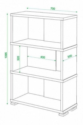 Стеллаж книжный Домино нельсон СБ-10_3 в Ханты-Мансийске - hanty-mansiysk.mebel24.online | фото 3