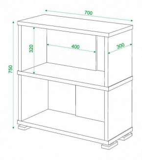 Стеллаж книжный Домино СБ-10_2 в Ханты-Мансийске - hanty-mansiysk.mebel24.online | фото 3
