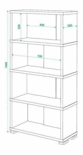 Стеллаж книжный Домино СБ-10_4 в Ханты-Мансийске - hanty-mansiysk.mebel24.online | фото 3