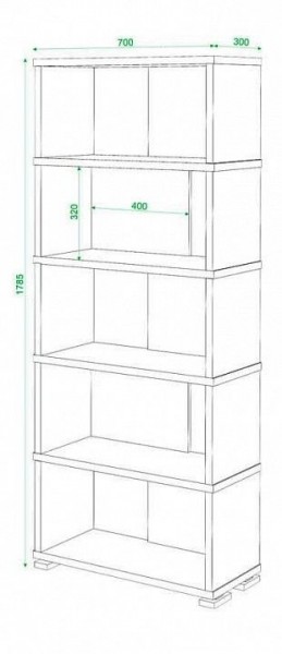 Стеллаж книжный Домино СБ-10_5 в Ханты-Мансийске - hanty-mansiysk.mebel24.online | фото 3