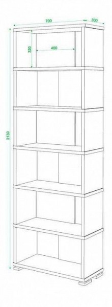 Стеллаж книжный Домино СБ-10_6 в Ханты-Мансийске - hanty-mansiysk.mebel24.online | фото 2