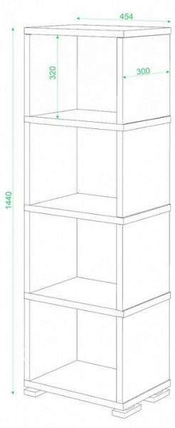 Стеллаж-колонка СБ-15/4 в Ханты-Мансийске - hanty-mansiysk.mebel24.online | фото 2