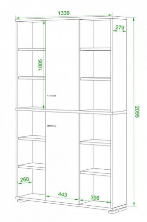 Стеллаж комбинированный Домино ПУ-40-2 в Ханты-Мансийске - hanty-mansiysk.mebel24.online | фото 2