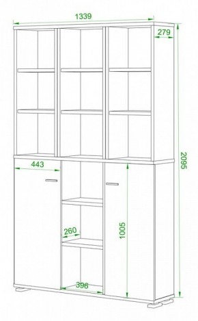 Стеллаж комбинированный Домино ПУ-40-6 в Ханты-Мансийске - hanty-mansiysk.mebel24.online | фото 2