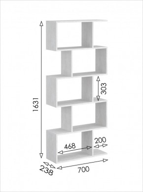 Стеллаж открытый мини 2 Вена в Ханты-Мансийске - hanty-mansiysk.mebel24.online | фото 3