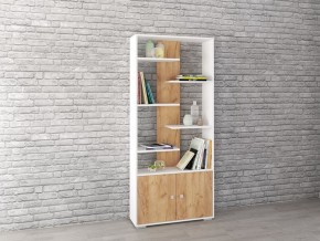 Стеллаж Ромео-4 дуб крафт золотой/белый в Ханты-Мансийске - hanty-mansiysk.mebel24.online | фото