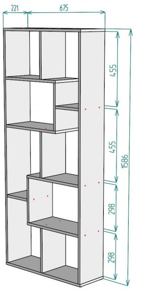 Стеллаж S8 1586х675х221 в Ханты-Мансийске - hanty-mansiysk.mebel24.online | фото 2