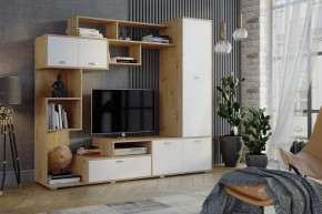 Стенка Диско (СТЛ.150.01) Дуб дикий/Белый в Ханты-Мансийске - hanty-mansiysk.mebel24.online | фото 3