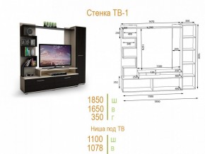 Стенка для гостиной ТВ-1 в Ханты-Мансийске - hanty-mansiysk.mebel24.online | фото 2