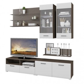 Стенка Ненси 3 (Венге/Белый глянец) в Ханты-Мансийске - hanty-mansiysk.mebel24.online | фото