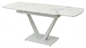 Стол ALATRI 120 GLOSS STATUARIO WHITE SOLID CERAMIC / WHITE, ®DISAUR в Ханты-Мансийске - hanty-mansiysk.mebel24.online | фото 5