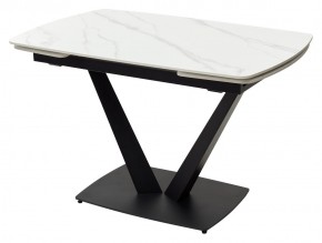 Стол ALATRI 120 MATT WHITE MARBLE SOLID CERAMIC / BLACK, ®DISAUR в Ханты-Мансийске - hanty-mansiysk.mebel24.online | фото 2