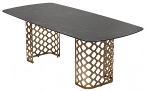 Стол CHIAVARI 220 KL-116 Черный мрамор матовый, итальянская керамика / бронзовый, ®DISAUR в Ханты-Мансийске - hanty-mansiysk.mebel24.online | фото 7