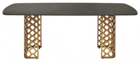 Стол CHIAVARI 220 KL-116 Черный мрамор матовый, итальянская керамика / бронзовый, ®DISAUR в Ханты-Мансийске - hanty-mansiysk.mebel24.online | фото 8