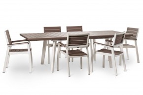 Стол Гармония раздвижной (Harmony Extendable) белый-капучино в Ханты-Мансийске - hanty-mansiysk.mebel24.online | фото 6