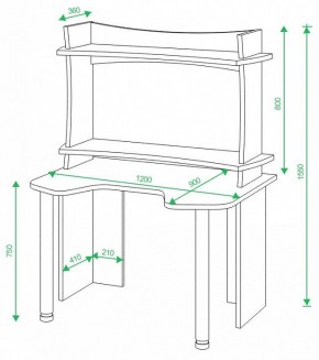 Стол компьютерный Домино lite СКЛ-Игр120 в Ханты-Мансийске - hanty-mansiysk.mebel24.online | фото 2