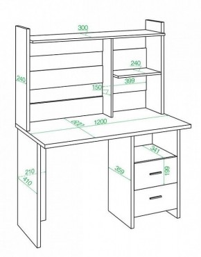 Стол компьютерный Домино Lite СКЛ-Прям120Р+НКЛ-120 в Ханты-Мансийске - hanty-mansiysk.mebel24.online | фото 2