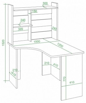 Стол компьютерный Домино Lite СКЛ-Угл120+НКЛ-100 в Ханты-Мансийске - hanty-mansiysk.mebel24.online | фото 2