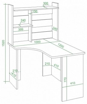 Стол компьютерный Домино Lite СКЛ-Угл120+НКЛ-100 в Ханты-Мансийске - hanty-mansiysk.mebel24.online | фото 3