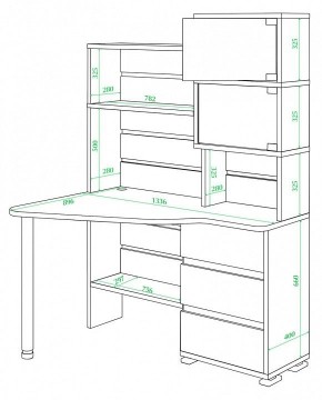 Стол компьютерный Домино нельсон СР-322 в Ханты-Мансийске - hanty-mansiysk.mebel24.online | фото 2