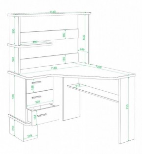 Стол компьютерный Домино СД-45 в Ханты-Мансийске - hanty-mansiysk.mebel24.online | фото 2
